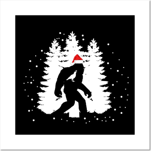 Bigfoot Santa Claus Bigfoot  Sasquatch Christmas Posters and Art
